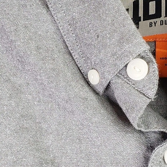 Duluth Trading Co Shirt Men's Medium Gray 40 Grit Long Sleeve Button Up Flannel - Picture 4 of 9